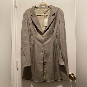 Vintage key plaid blazer dress